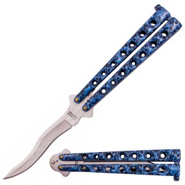 9 Inch Kriss Butterfly Knife Balisong Blue