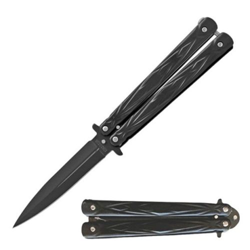 9" Overall Length Black Butterfly Sudden Fatality Tribal Knife