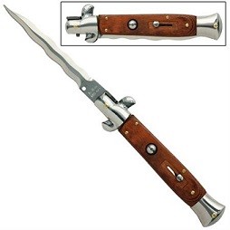 9.5" Stiletto Rosewood Kriss Automatic Knife a155dka