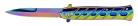 9.25" Titanium Rainbow Stiletto Automatic Knife Bayo