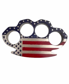 9.3 Ounce American Flag Brass Knuckles Paperweight