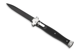 A.G.A. Campolin Zero Plus Black G10 Black Bayonet Leverlock Automatic Knife