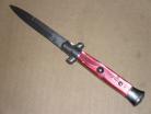 AB 8" Armando Beltrame Coltellerie Stiletto Automatic Knife Red Bayo