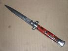 AB 9 Inch Armando Beltrame Coltellerie Stiletto Automatic Knife Red Marble Dagger