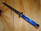 AB 9" Blue Pearl Stiletto Automatic Knife Kriss