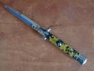 AB 9" Mosaic Stiletto Automatic Knife Yellow Bayo