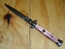 AB 9" Purple Pearl Stiletto Automatic Knife Dagger