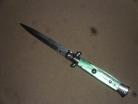 AB Acrylic Green 8 3/4 Inch Stiletto Automatic Knife Bayo