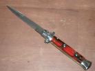 9" AB Marbled Red Italian Stiletto Bayonet Automatic Knife