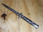 AB/SKM 9 Inch Imitation Horn Italian Stiletto Automatic Knife Bayo