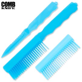 ABS Blue Hidden Concealed Comb Knife