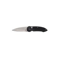 ABS Handle Automatic Knife with Plastic Sheath Black Silver