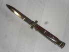 AGA Campolin 9 Inch Maltese Cross Cocobolo Stiletto Automatic Knife Bayo