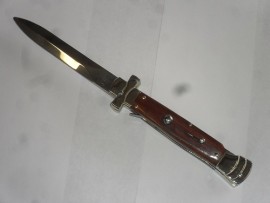 AGA Campolin 9 Inch Maltese Cross Cocobolo Stiletto Automatic Knife Dagger