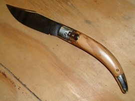 AGA Campolin Diana Olivewood Italian Leverlock Automatic Knife