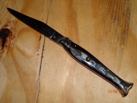 AGA Campolin Picklock Brazilian Horn Fishtail Automatic Knife