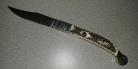 AGA Campolin Sahara Stag Stiletto Lock Back Automatic Knife