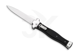 AGA Campolin Zero Black Aluminum Leverlock Automatic Knife Satin Bayo