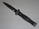 AGA Campolin Zero Black Carbon Fiber Leverlock Automatic Knife Satin Dagger