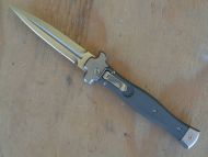 AGA Campolin Zero G-10 Green Leverlock Automatic Knife Satin Dagger