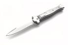 AGA Campolin Zero Leverlock Silver Automatic Knife Mirror Bayo