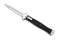 AGA Campolin Zero + Black Aluminum Leverlock Automatic Knife Dagger Satin Plain