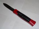 AKC 007 Concord Red Black OTF Automatic Knife Satin Flat Grind