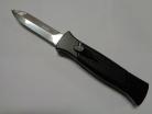 AKC 8.5" Black Finger D/A OTF Automatic Knife Satin Dagger