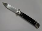 AKC 8 Inch Ebony Wood Leverlock Shot Puller Automatic Knife