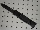 AKC 8 1/2 Inch Black Finger D/A OTF Black Flat Grind Automatic Knife