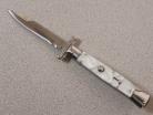 AKC 9" Swinguard Italian Stiletto Automatic Knife Pearl White
