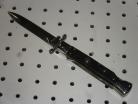 AKC 9 inch Swinguard Ebony Bayo Italian Stiletto Automatic Knife