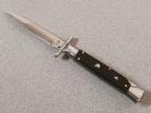 AKC 9 inch Swinguard Italian Stiletto Automatic Knife Ebony Wood