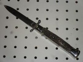 AKC 9 inch Swinguard Italian Stiletto Stag Dagger Automatic Knife