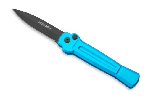 AKC ACE X-treme Blue Italian Automatic Knife Black Dagger