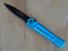AKC ACE X-treme Blue Italian Automatic Knife Black Dagger