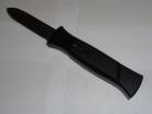 AKC Black Finger Black OTF Automatic Knife Satin Flat Grind