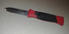 AKC Blackfinger 777 Red D/A OTF Automatic Knife Satin Dagger
