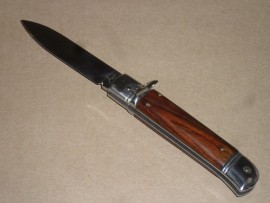 AKC Cocobolo Wood Leverlock Side Opening Automatic Knife