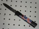 AKC Concord American Flag D/A OTF Automatic Knife Satin Flat Grind