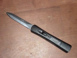 AKC Concord Italian OTF Automatic Knife - Black/Silver Dagger