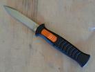 AKC EVO X-treme Black D/A OTF Italian Automatic Knife Satin Orange Button