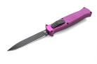 AKC EVO Purple D/A OTF Italian Automatic Knife Satin Flat Grind