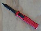 AKC EVO X-treme Red D/A OTF Italian Automatic Knife Black 3.5"