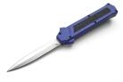 AKC F-16 Blue Grip D/A OTF Automatic Knife Satin Dagger