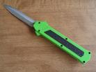 AKC F-16 Neon Green Grip OTF Automatic Knife Satin Dagger
