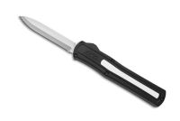 AKC F-20 D/A Drop Point OTF Auto Black White (Satin)