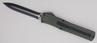 AKC F-20 D/A OTF Automatic Knife Army Green Two Tone Dagger (8.4" Overall)