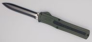 AKC F-20 D/A OTF Automatic Knife Army Green Two Tone Drop Point (8.4" Overall)