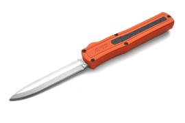 AKC F-20 Orange D/A OTF Italian Automatic Knife Satin Drop Point